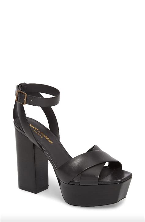 sandals ysl heel|saint laurent farrah sandals.